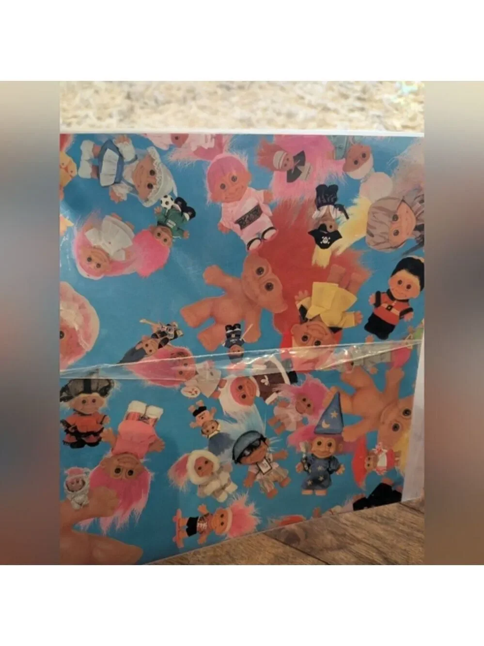 Vintage Troll Dolls Hallmark Wrapping Paper NWT 2 packs